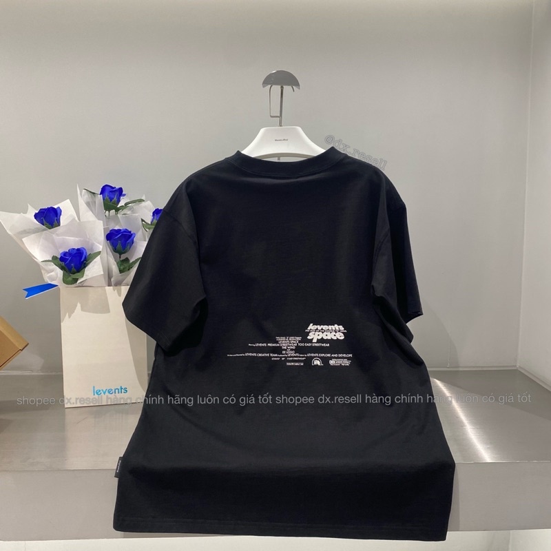 ÁO THUN LEVENTS® DIAMOND "2E" LOGO TEE / BLACK ♥ dx.resell