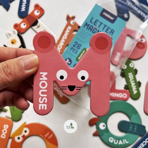 [Chính Hãng] Bộ chữ cái nam châm Mideer, Letter Magnets gồm 26 miếng, đồ chơi nam châm giúp bé học chữ và đánh vần