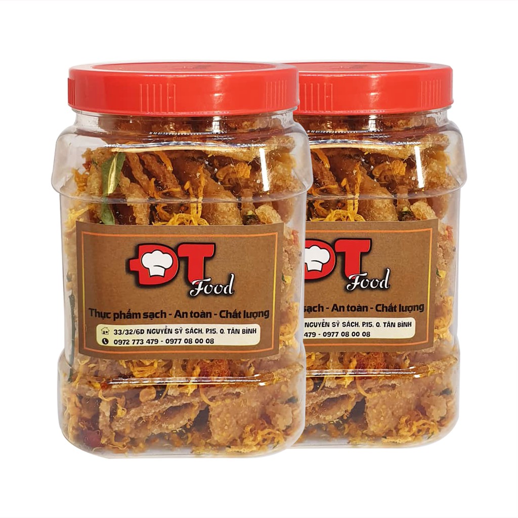 1kg Cơm Cháy Lắc Khô Gà Siêu Ngon (2 hũ 500g)