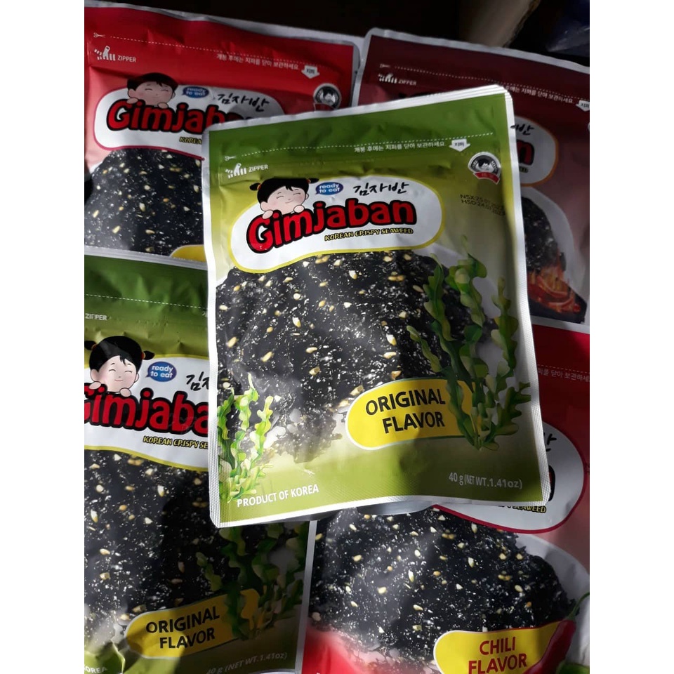 Rong biển ăn liền Gimjaban 40g_vị cay, truyền thống, hải sản