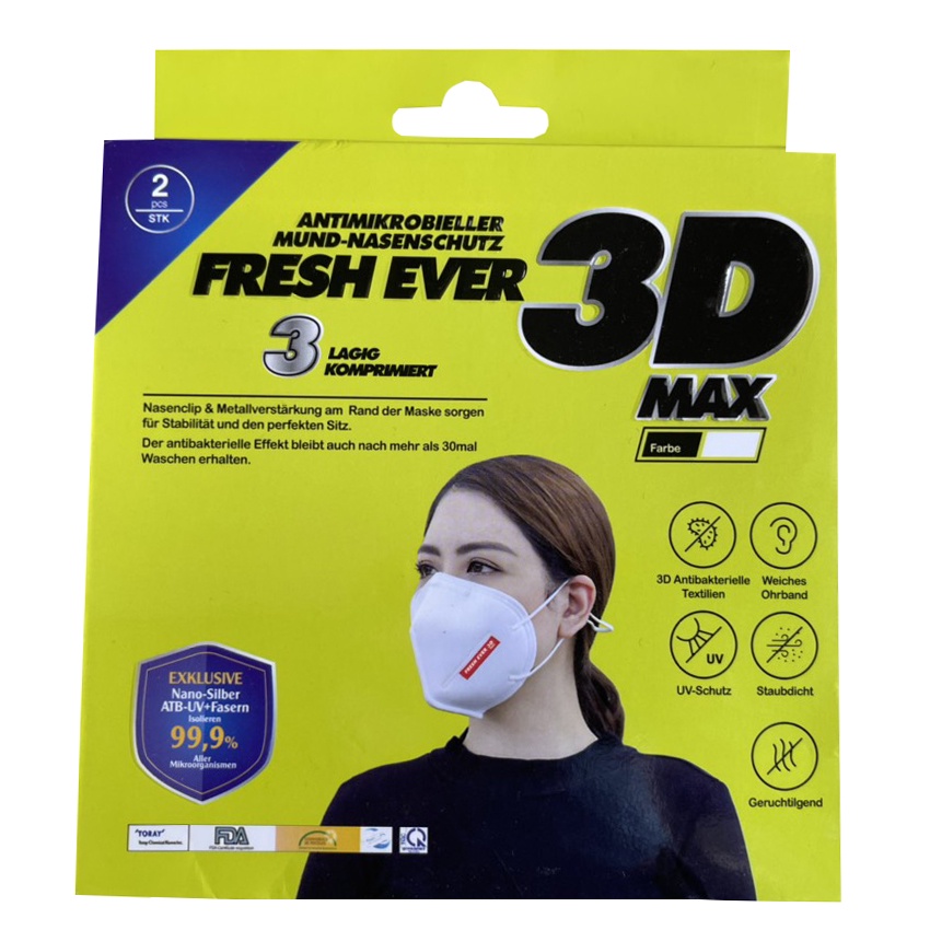 Combo 2 khẩu trang HANVICO kháng khuẩn Nano Silver 3 lớp độc quyền