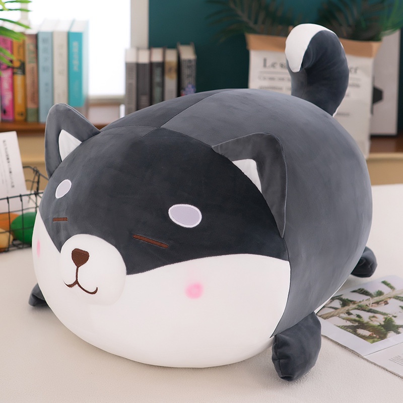 Gấu bông chó Gối Ôm Hình Chú Chó Shiba Inu Biểu Tượng Cảm Xúc Dễ Thương