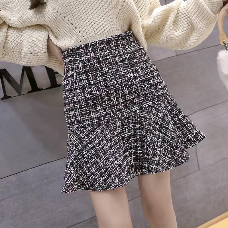 Chân váy dạ nữ dáng ngắn