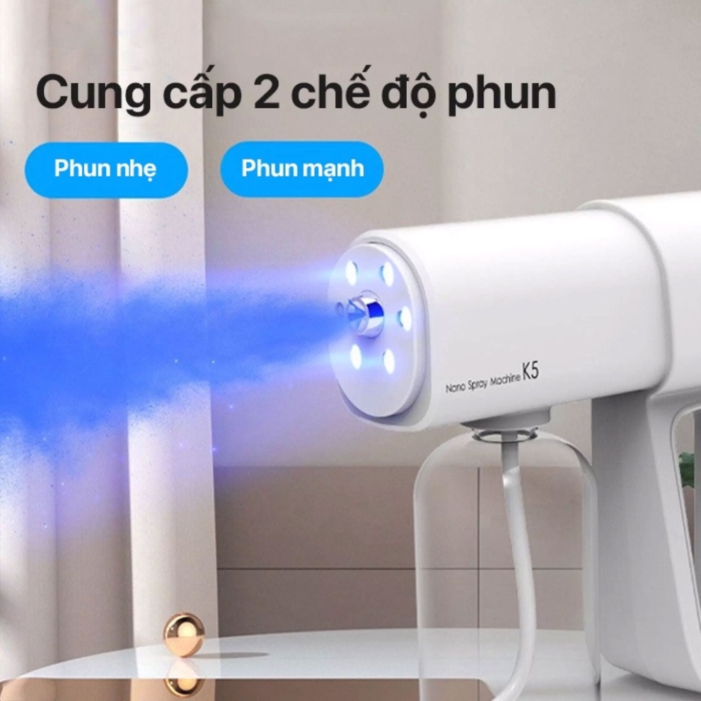 ⚡️Bảo hành 2 Năm⚡️ Máy Xịt Khử Khuẩn Cầm Tay, Súng Phun Khử Khuẩn K5 Pro Cao Cấp Hàng Chính Hãng