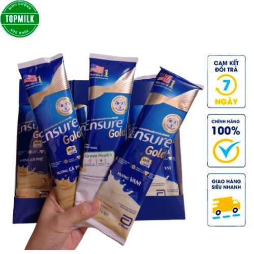 Combo 30 gói Ensure vị hạnh nhân, vani gói 60.6gr