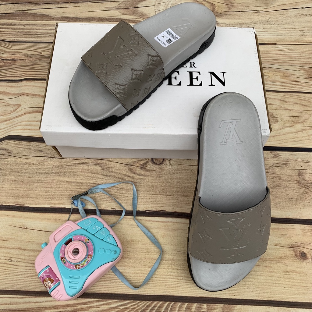 Dép nam 💔luxury.shoes79💔 Dép đế Cao lv - Dép quai ngang Dg UNISEX xuất dư