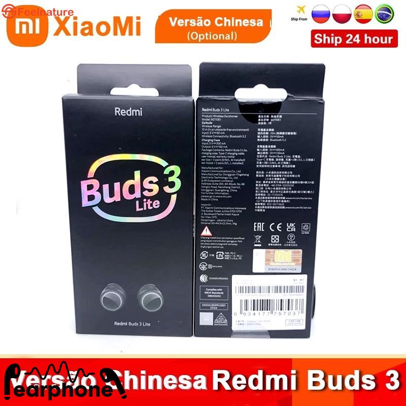 Tai nghe Bluetooth không dây Tai nghe Redmi Buds 3 Lite Airdots 2 TWS ANC IPX4 Xiaomi FEEL