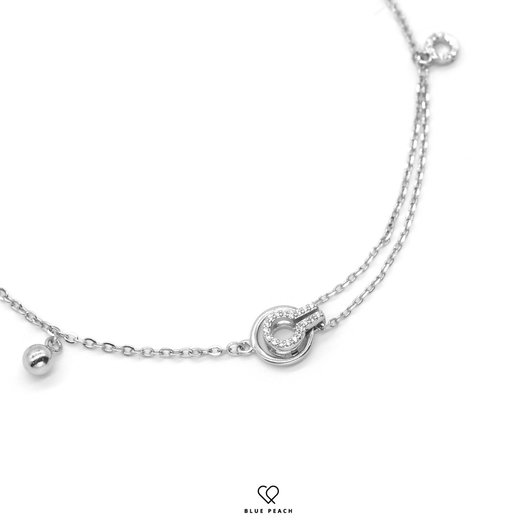 Lắc Chân Bạc Blue Peach Circle Double LC237 | BigBuy360 - bigbuy360.vn