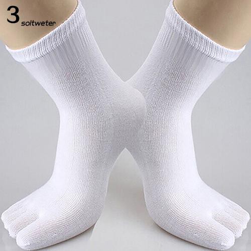 Đôi tất thun cao cổ kiểu xỏ ngón chân giữ ấm