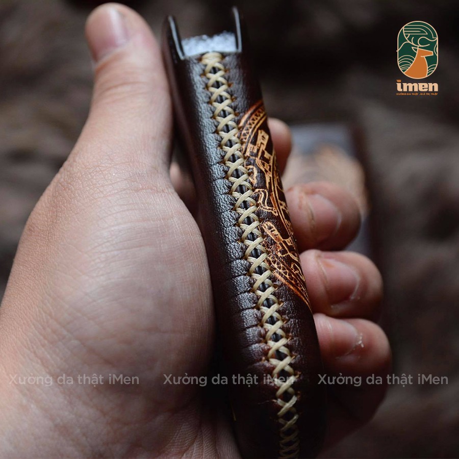 Bao da Nokia 8800 handmade hình trống đồng - Bảo hành 12 tháng