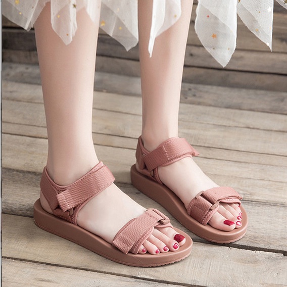 Dép sandal chiến binh quai dán kiểu dáng basic dễ phối đồ