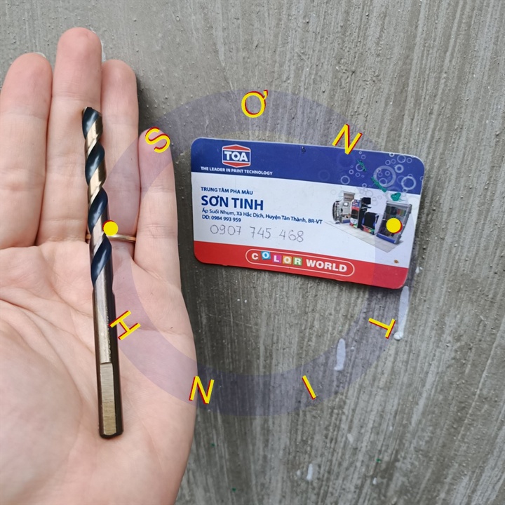 Mũi khoan sắt HSS vàng đen 7mm Tolsen 75121