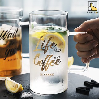 BANFANG Ly thuỷ tinh cao cấp thiết kế dung tích lớn dùng uống bia đa dụng