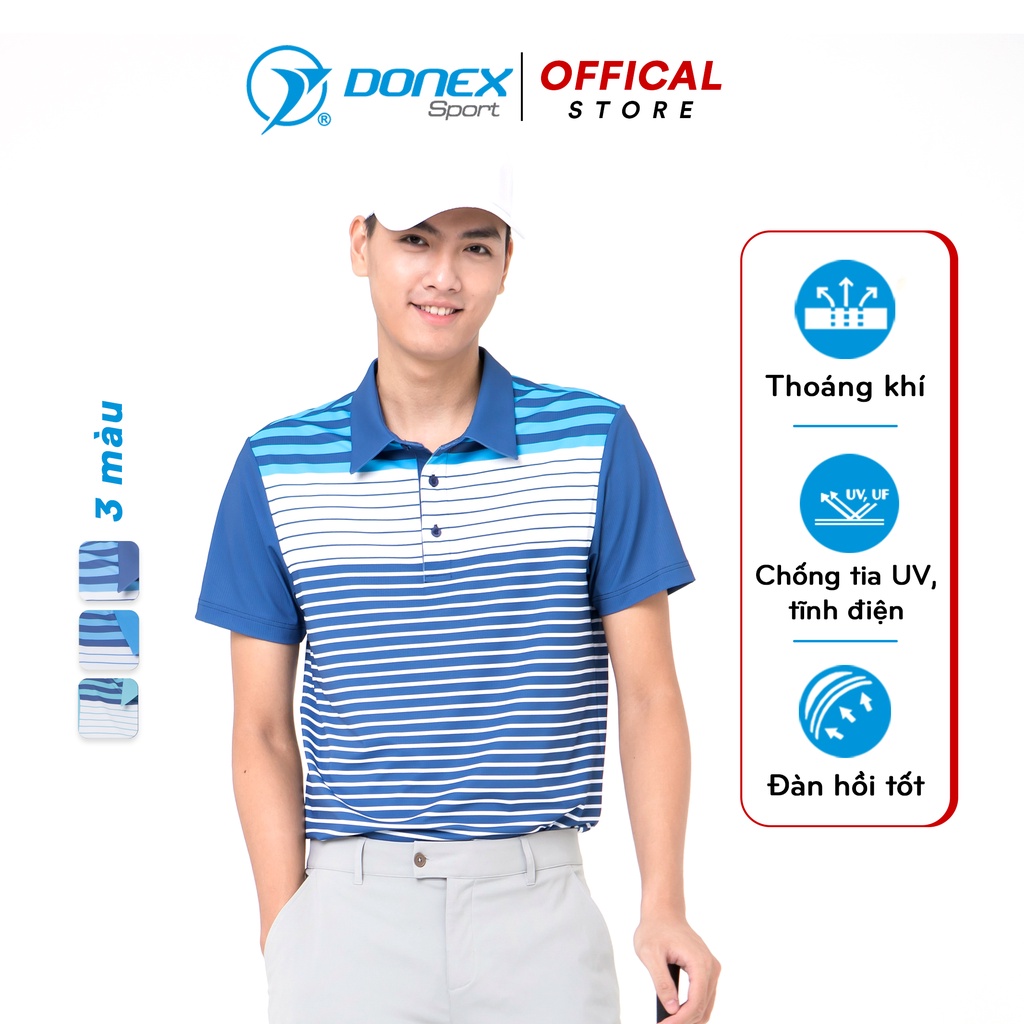 Áo Thể Thao Golf Nam DONEXPRO Thiết Kế Form Classic, Chất Liệu Vải Thoải Mái, Thoáng Mát, Thấm Hút MC-9014