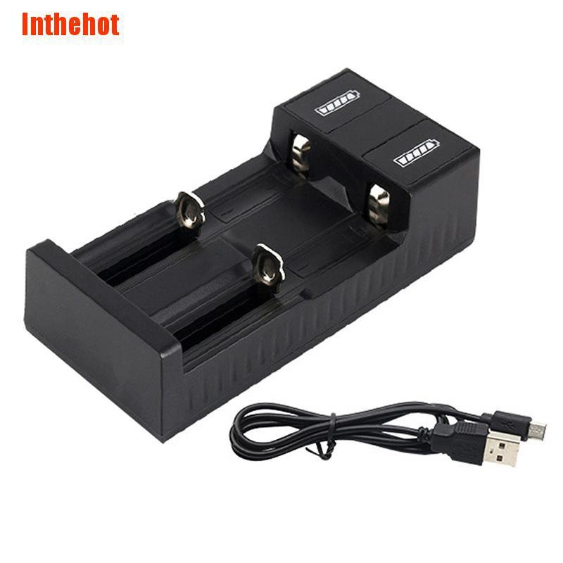 Bộ Sạc Rãnh Kép Cổng Usb Cho Li-Ion 3.7V 18650 26650 14500