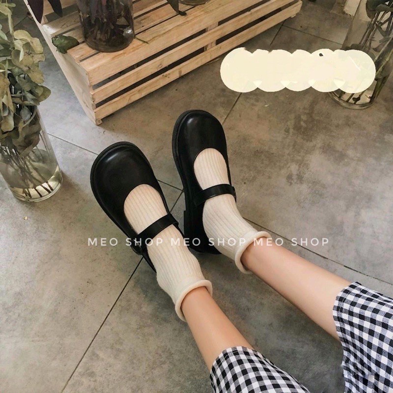 [ SẴN ] Set Tất Trắng Cổ Cao Nữ Vớ Cao Cổ Tiêu Thư LOLITA Tất Vớ Nữ Cổ Bèo Nhún ULZZANG Maxshopdoc STYLE HÀN QUỐC