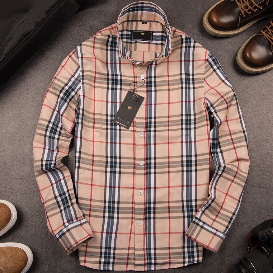 Áo sơ mi nam hàn quốc đẹp dài tay kẻ sọc cao cấp F8888 loại kẻ màu BBR0035