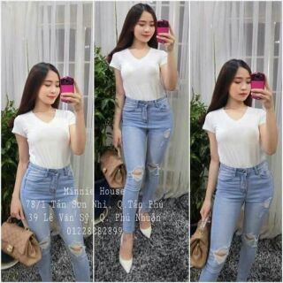 Áo thun cổ tim, tròn