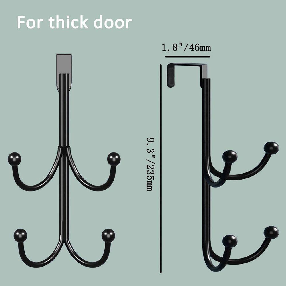 LANSEL Shower Hook Iron Art Glass Door Type Free Punching Frameless Storage Hanger
