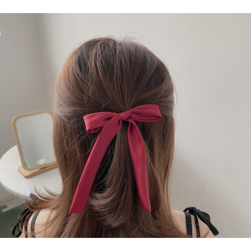 Dây Buộc Tóc  Hình Nơ Chất Liệu Vải Satin Tiệm Thêu Việt