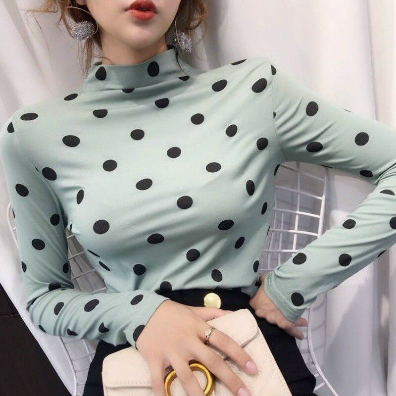 Áo giữ nhiệt nữ cổ 3p thun cotton cao cấp