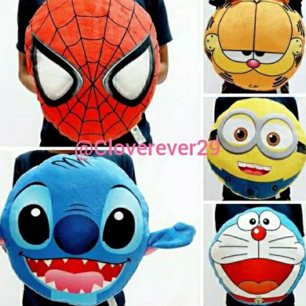 Gối Ôm Hình Nhân Vật Hoạt Hình Doraemon Garfield Spiderman 83