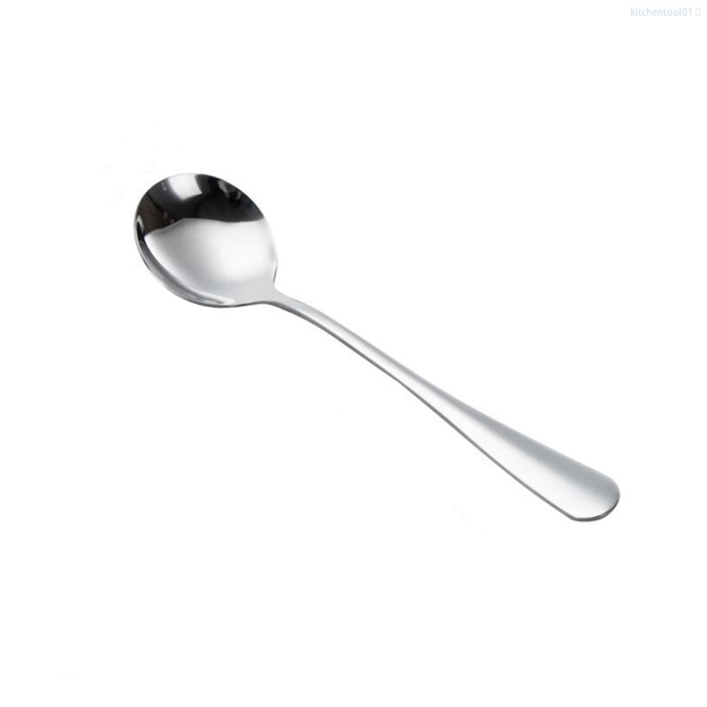 Muỗng canh/ uống trà/ cà phê bằng thép không gỉ cán dài tiện dụng cho nhà bếp