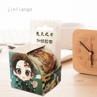 Cuộn Băng Keo Giấy Washi In Họa Tiết Hoạt Hình Demon Slayer Kimetsu No Yaiba Độc Đáo Trang Trí DIY
