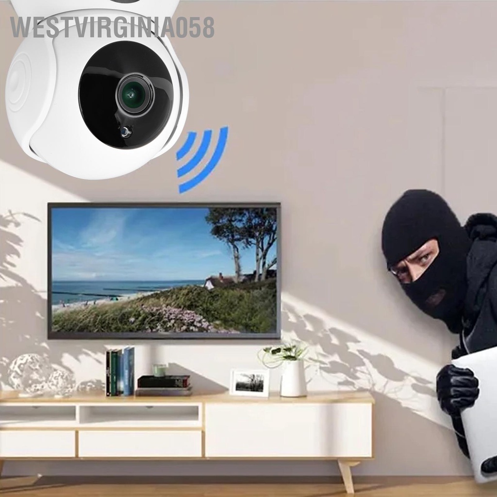 Có thể bán buôn Camera thông minh không dây 360 độ giám sát 1080P Theo dõi chuyển động Màn hình trẻ em EU Cắm 100‑240V cho An ninh gia đình Hàng giao ngayWestvirginia058