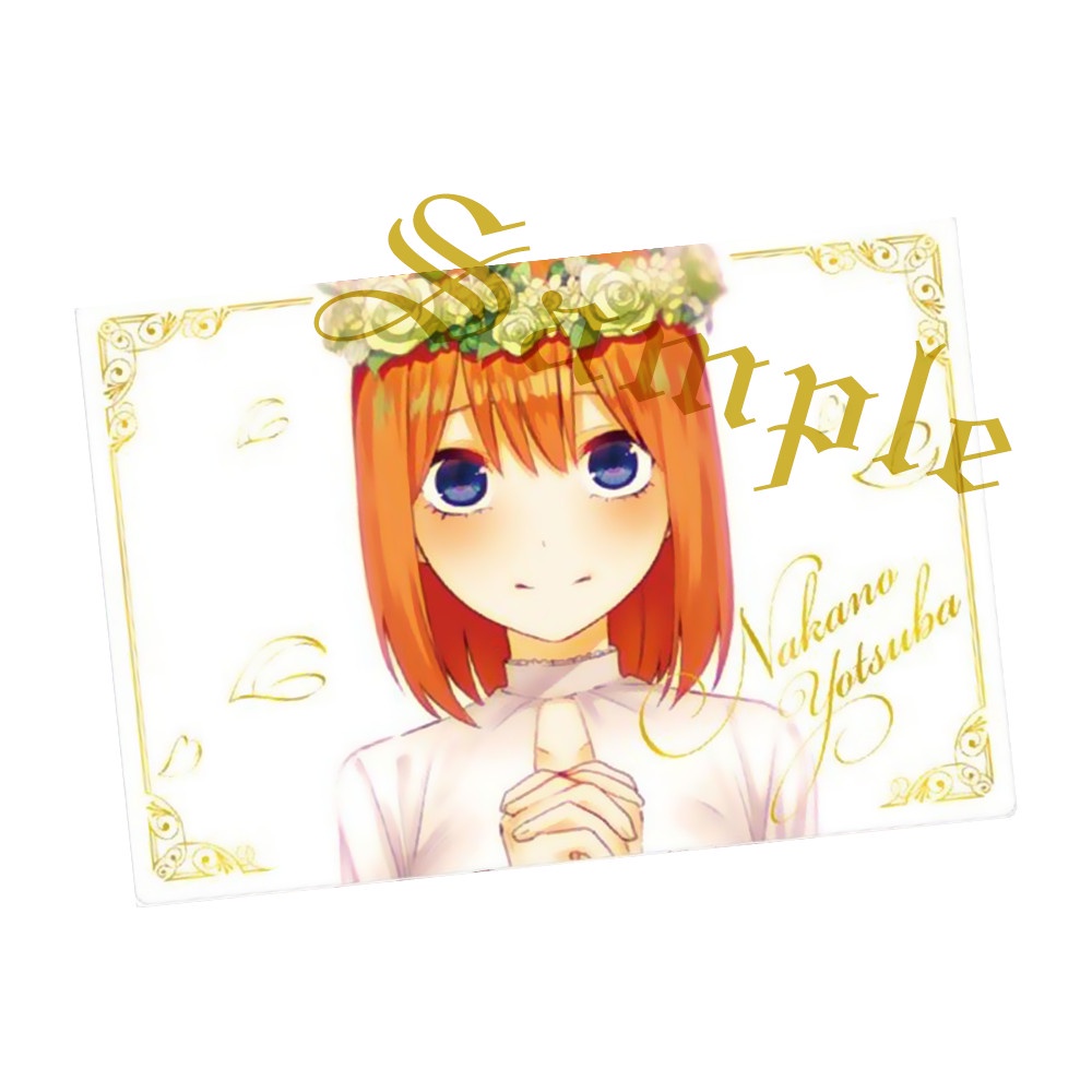 Ảnh card bo góc in hình Gotoubun No Hanayome FLOWER ver Hoa - Nhà Có 5 Nàng Dâu thẻ bo viền 5*8cm #