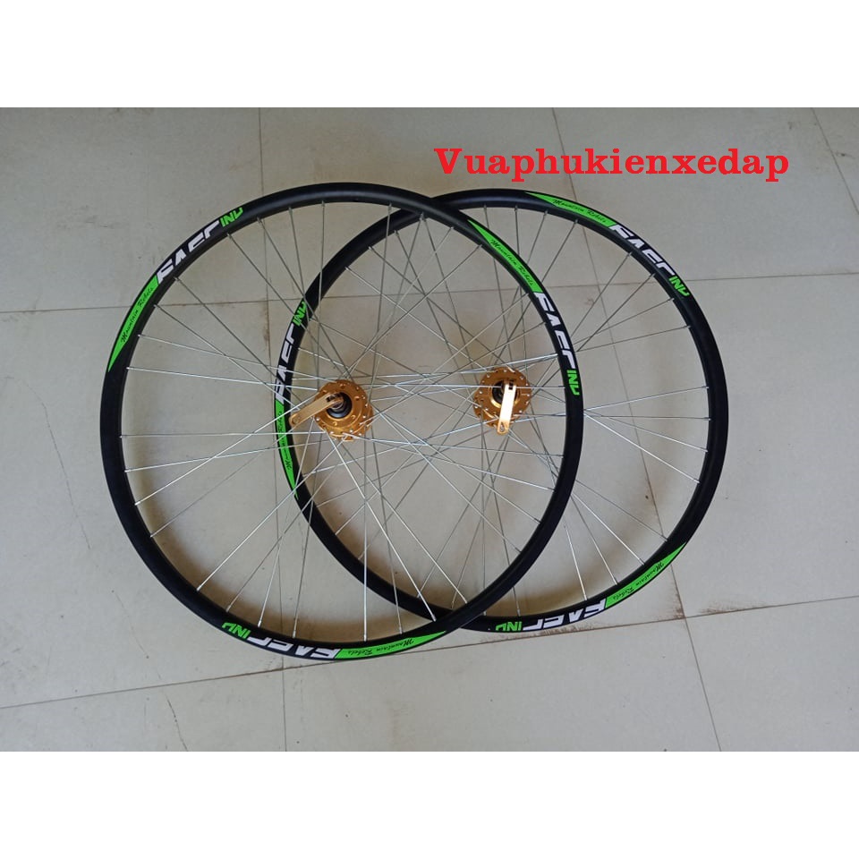 Bộ vành xe đạp 26 inch đan sẵn phanh đĩa, líp vặn