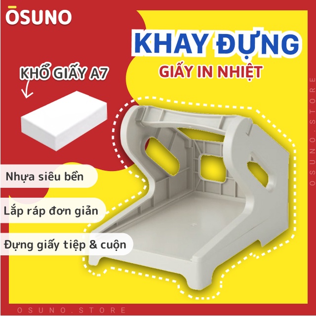 (Sẵn-New 2022) Khay đựng giấy in khổ A7, sử dụng cho giấy in nhiệt dạng cuộn và tệp - Osuno Store
