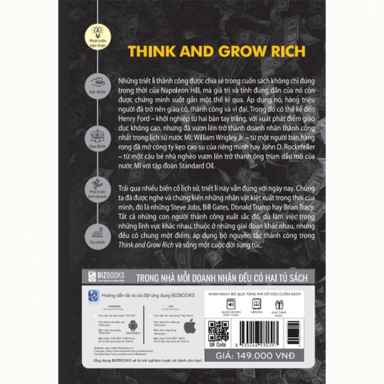 Sách - Bộ 3 cuốn: Think and grow rich - 16 nguyên tắc nghĩ giàu + Cách biến khả năng của bạn thàn tiền + Tiền đẻ ra tiền