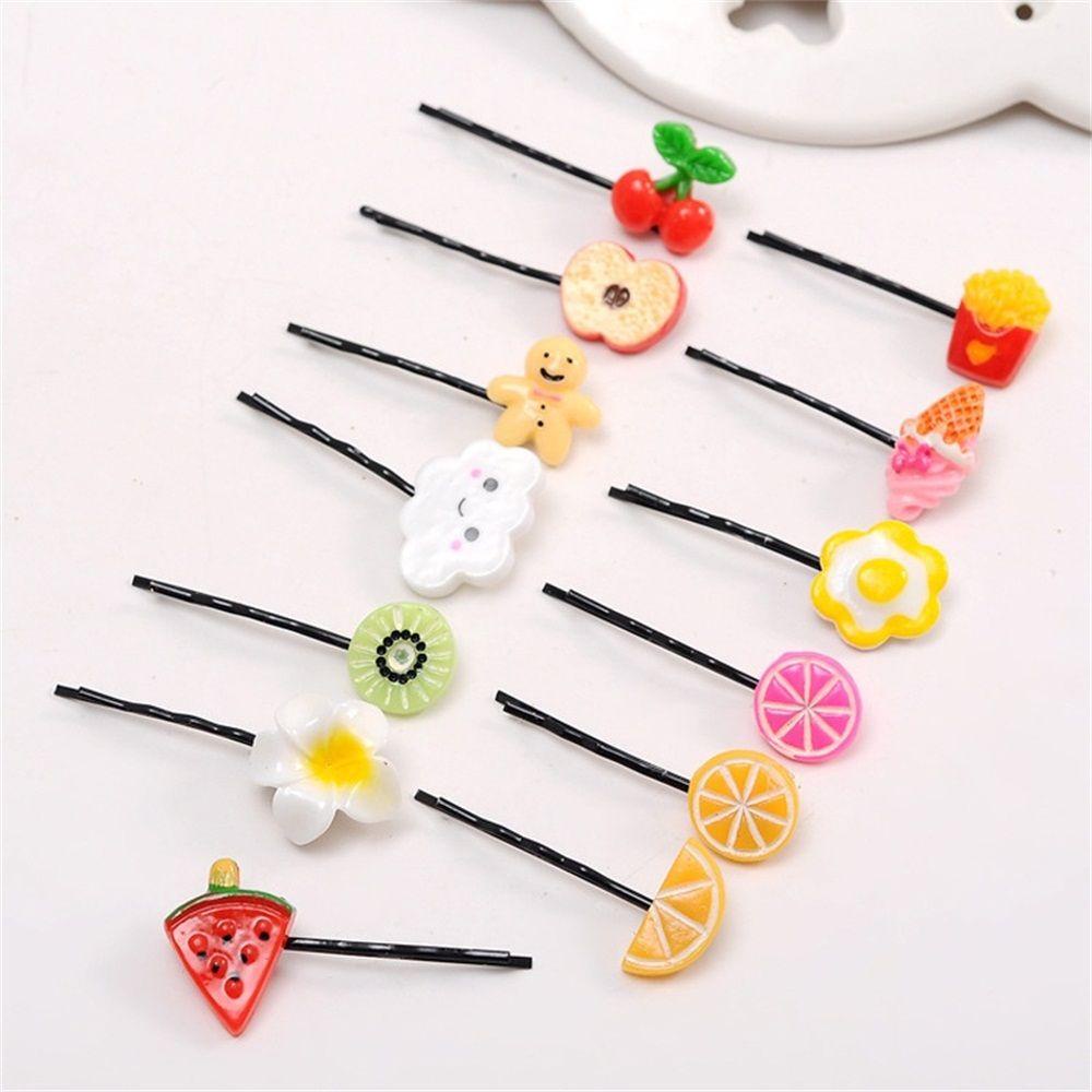 Set 10 Kẹp Tóc Hình Trái Cây Xinh Xắn Cho Bé Gái