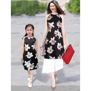 Combo 5 bộ áo dài cách tân mẹ và bé
