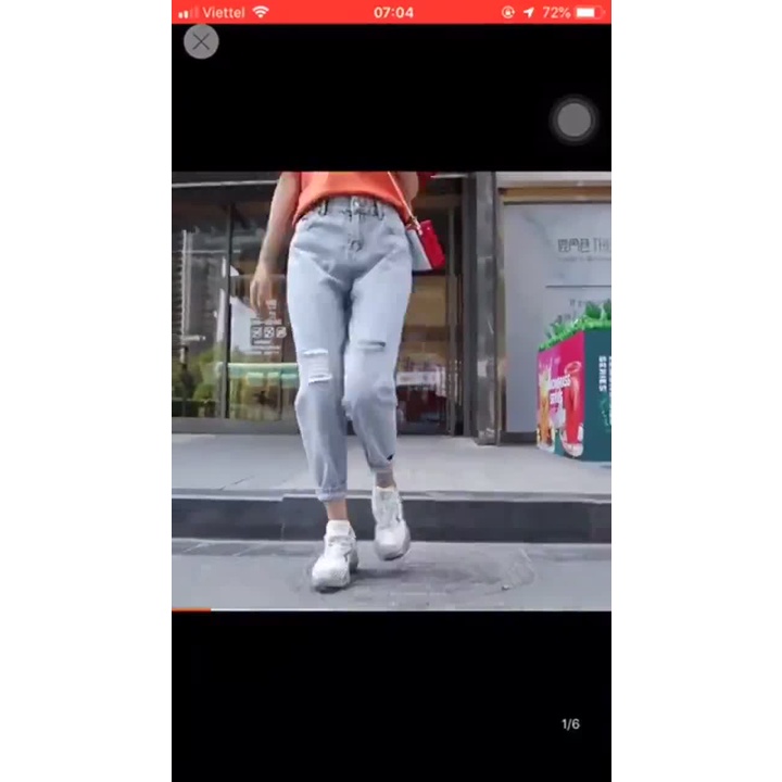 Quần bò baggy nữ quần jeans nữ quần rách phong cách bụi cạp cao quần nữ đẹp 3 size S M L hot Lushop89 QT17 | BigBuy360 - bigbuy360.vn