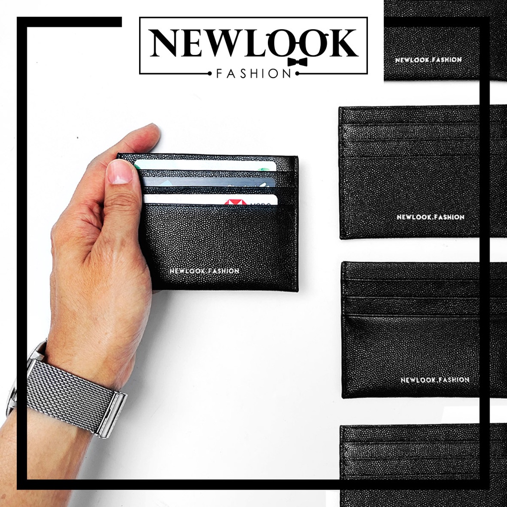★ VÍ ĐỰNG THẺ DA THẬT ( CARD HOLDER ) UNISEX NAM NỮ THỜI TRANG SIZE MINI NHỎ GỌN ( 6 ngăn thẻ )