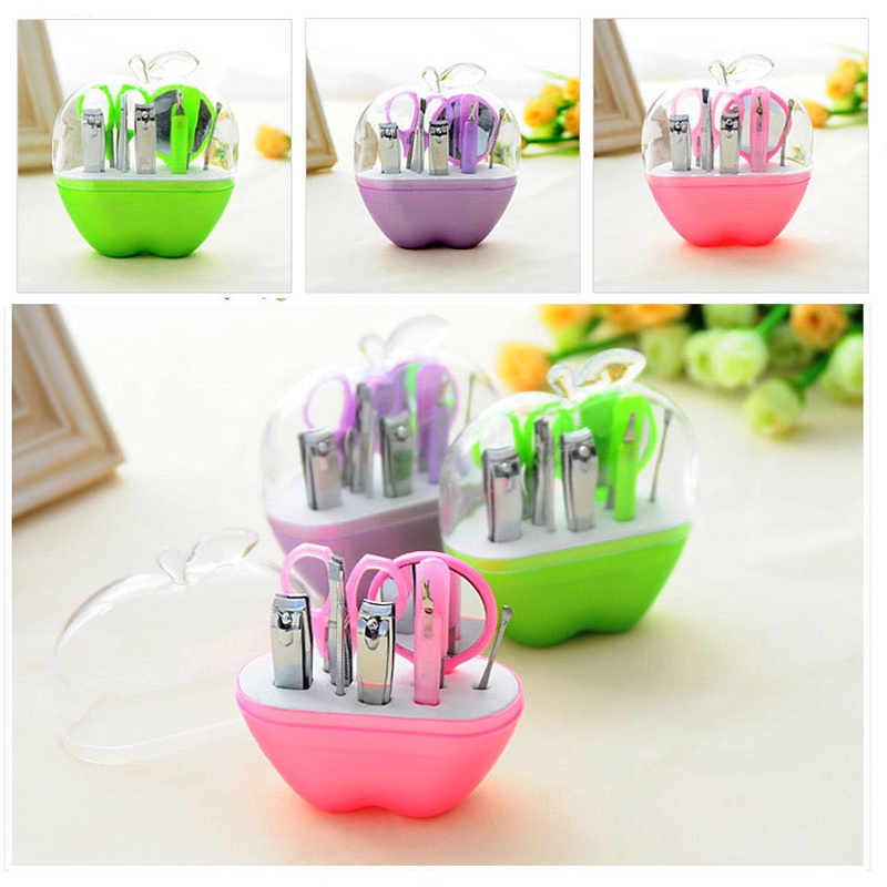 Bộ Dụng Cụ Cắt Vệ Sinh Móng Tay 9 Món HÌnh Quả Táo Siêu Tiện Lợi An Toàn Có Thể Mang ĐI Xa
