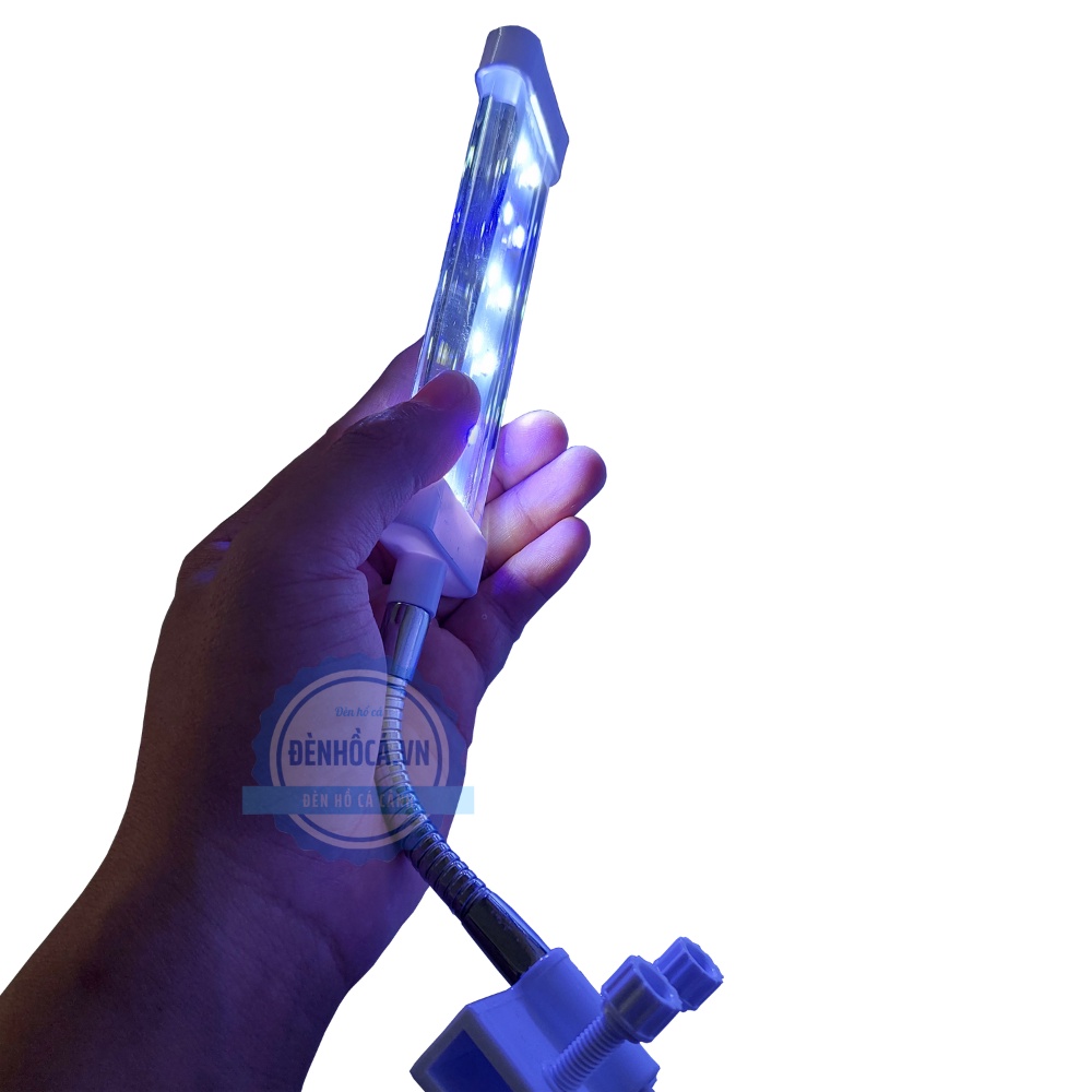 Đèn bể cá mini GEBO kẹp thành hồ dành cho hồ cá công suất 4w