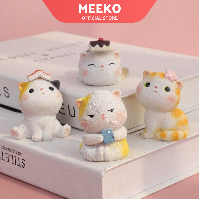 Set 3 Chiếc Mèo Shiro Kitten Hạnh Phúc MEEKO