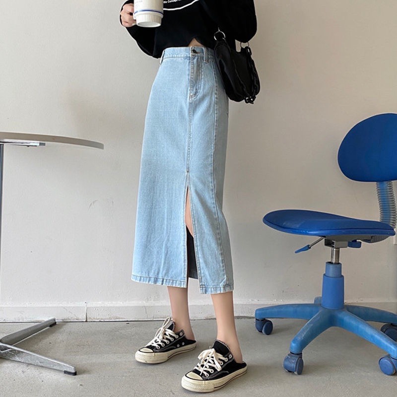 Hàng có săn - CHÂN VÁY BÒ DEMIN DÁNG DÀI HÀNG LOẠI 1