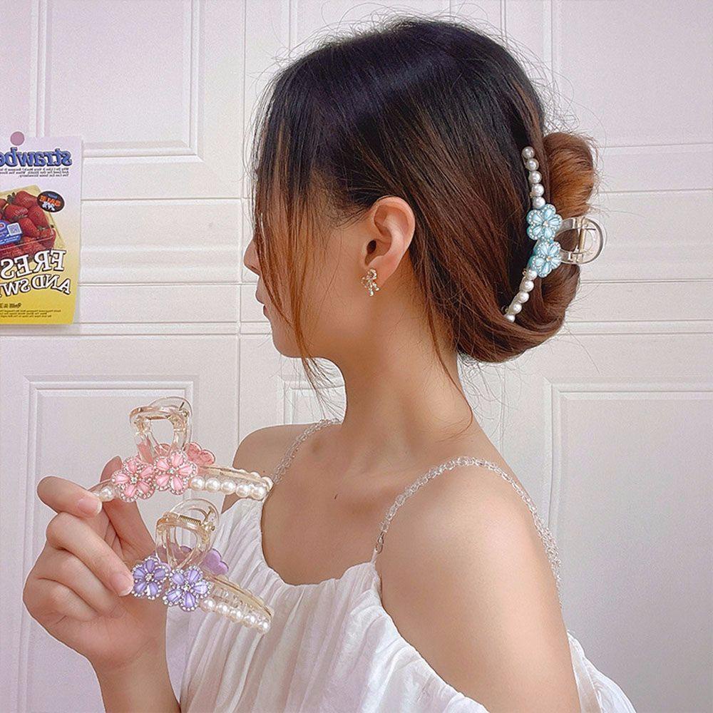 Kẹp Tóc Càng Cua Bằng Acrylic Phong Cách Hàn Quốc WMES15H