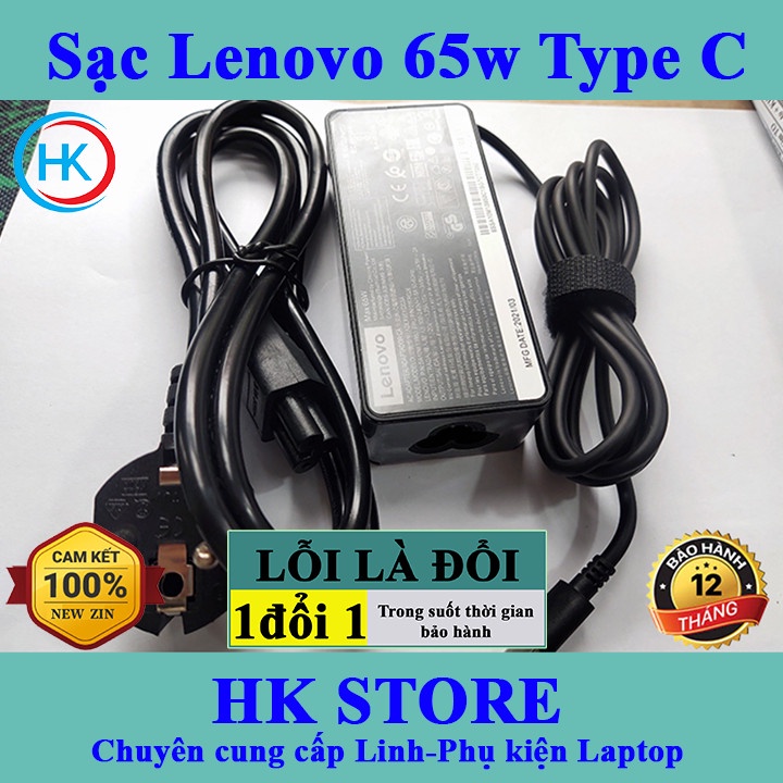 Sạc Lenovo 20V -3.25A 65W chân Type C