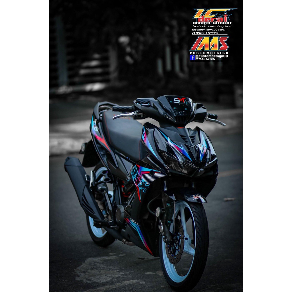TEM RỜI mẫu mới RSX 2022 titan cho Winner X - không bay màu - dễ dán