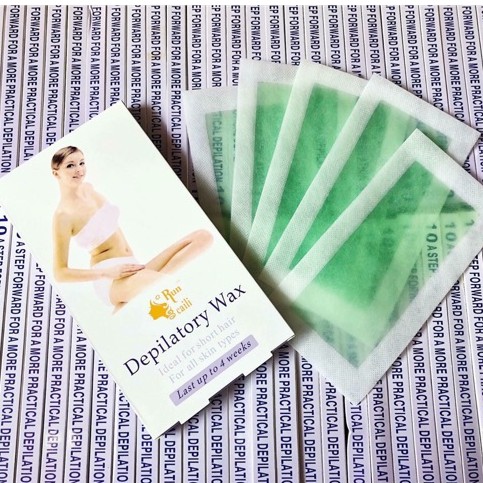 HỘP 10 MIẾNG WAX LÔNG DEPILATORY CHO TAY, CHÂN, BODY, BIKINI | BigBuy360 - bigbuy360.vn