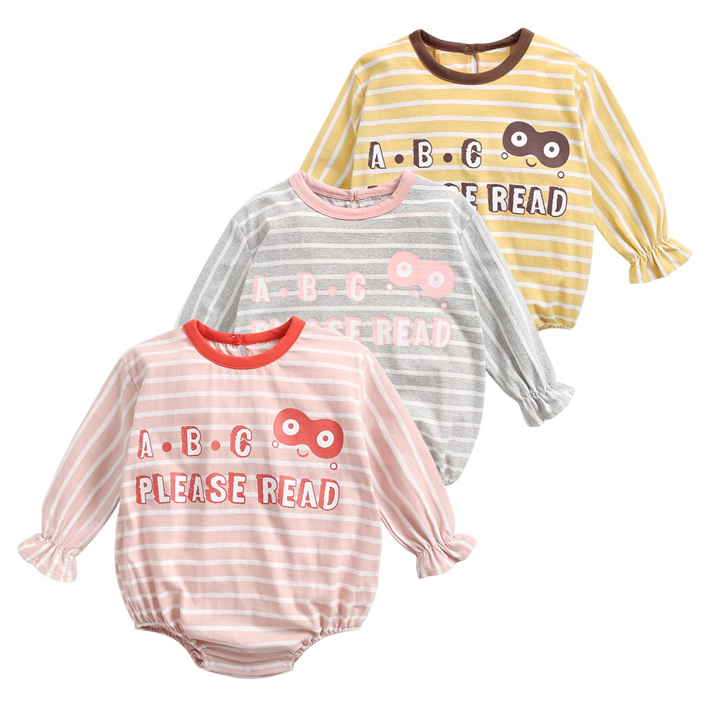 Bộ Đồ Liền Thân Sanlutoz Cotton Dành Cho Bé Thiết Kế Kiểu Hoạt Hình Kẻ Sọc Với 3 Màu Tuỳ Chọn