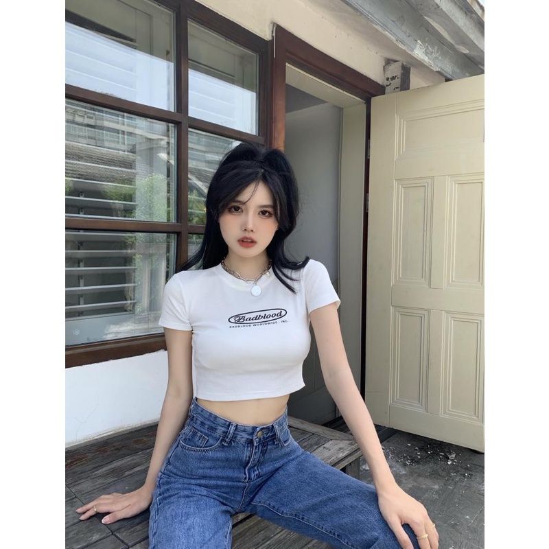 Áo Thun Tay Ngắn Màu Trắng Thời Trang Mùa Hè Mới Cho Nữ