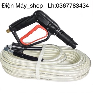 Combo Súng và Dây xịt rửa xe, Súng cao áp có Chỉnh và Dây 20M mét