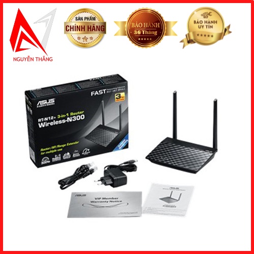 Router wifi ASUS RT-N12+ Wireless N300Mbps chính hãng