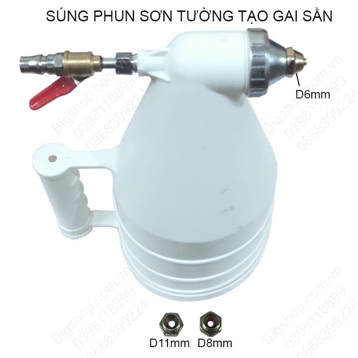 Súng phun sơn tường tạo gai sần NR02, làm bằng nhựa ABS